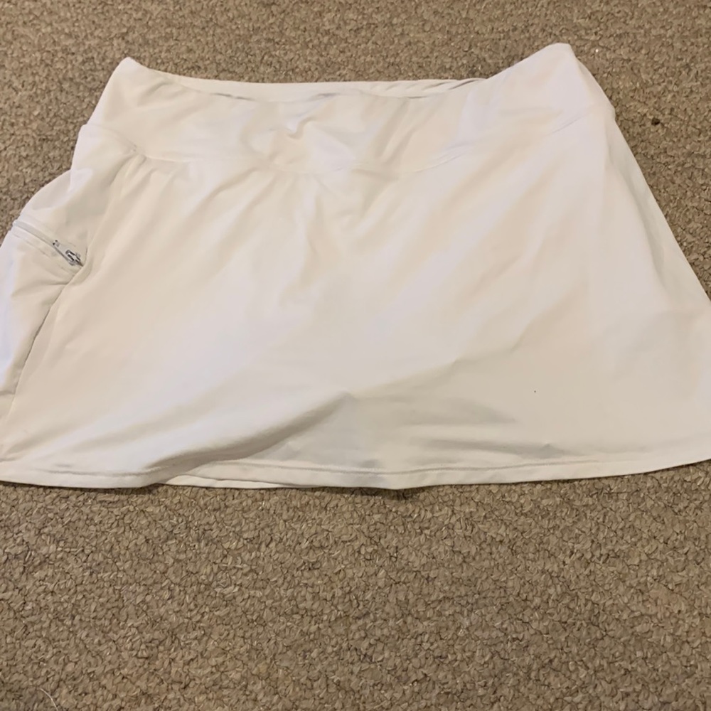 White tennis skirt